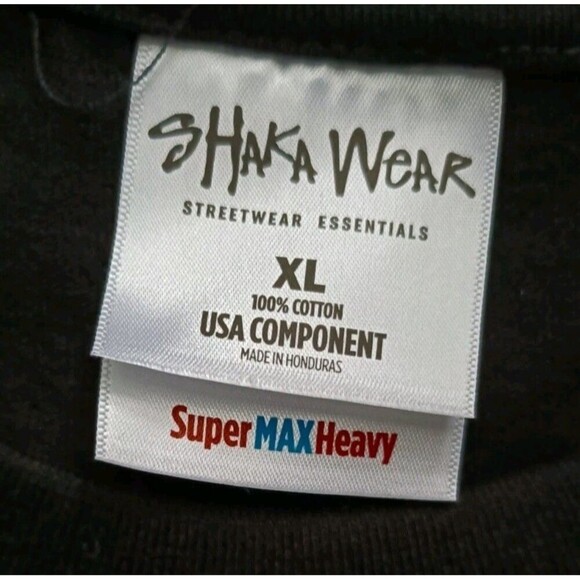 Shakawear T-Shirt Men's XL Black Heavy Weight  Short Sleeve - Picture 3 of 6